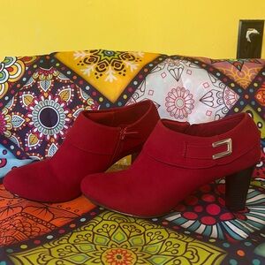Aubrey Lynn red booties. Size 8 1/2. Wore 1 time.